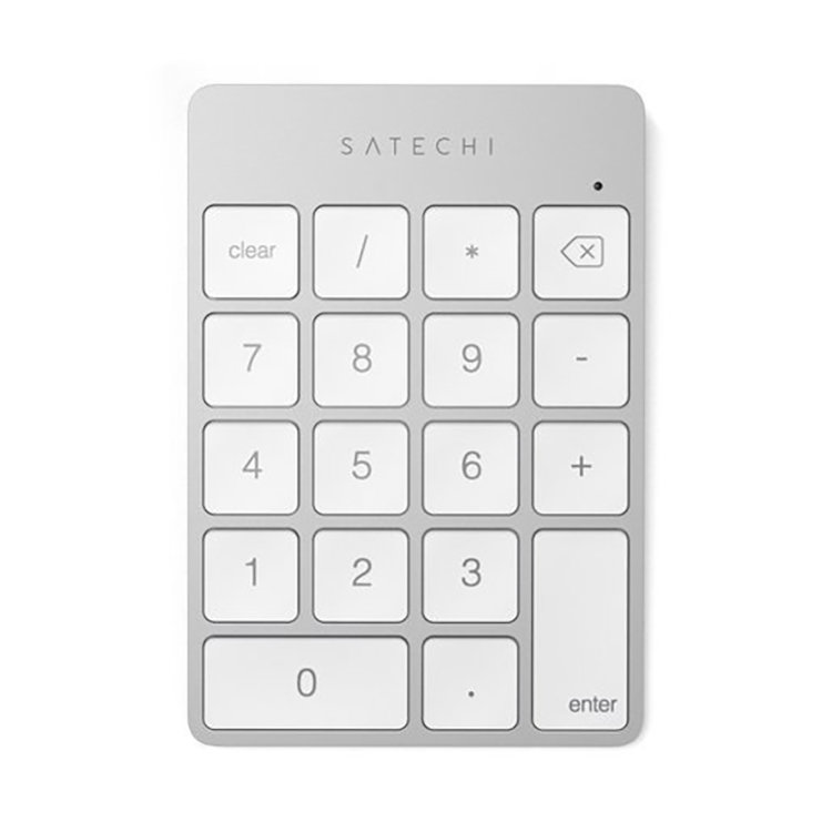 Беспроводной цифровой блок клавиатуры Satechi Aluminum Slim Keypad Numpad Серебро Беспроводной цифровой блок клавиатуры Satechi Aluminum Slim Keypad Numpad Серебро