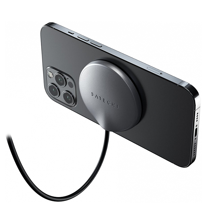 Беспроводная зарядка Satechi Magnetic Wireless Charging Cable Type-C 1.5м Серый космос Беспроводная зарядка Satechi Magnetic Wireless Charging Cable Type-C 1.5м Серый космос