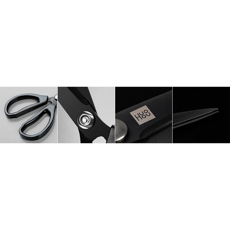 Кухонные ножницы HuoHou HU0025 Hot Kitchen Scissors Чёрные Кухонные ножницы HuoHou HU0025 Hot Kitchen Scissors Чёрные