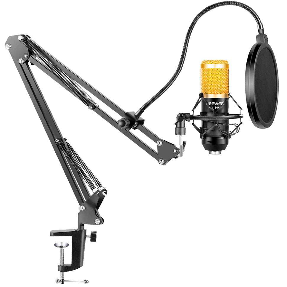 Микрофон Neewer NW-7000 Золотой + пантограф NB-35 Микрофон Neewer NW-7000 Золотой + пантограф NB-35