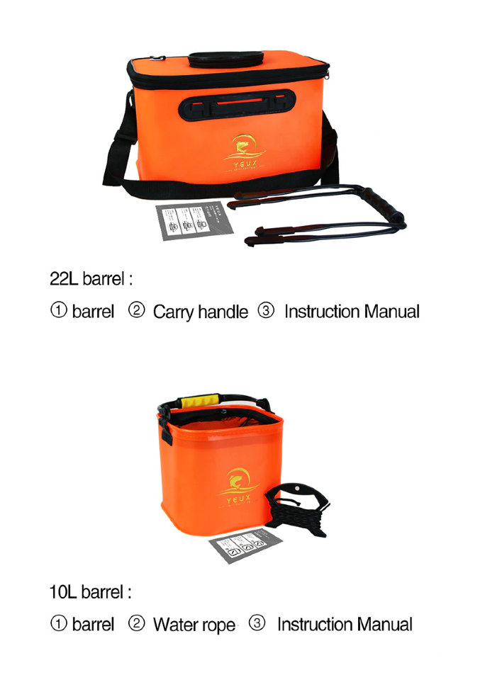 Рыболовное ведро Yeux Outdoor Foldable Fishing Bucket 20л Рыболовное ведро Yeux Outdoor Foldable Fishing Bucket 20л