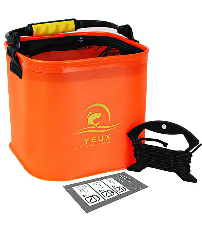 Рыболовное ведро Yeux Outdoor Foldable Fishing Bucket 10л Рыболовное ведро Yeux Outdoor Foldable Fishing Bucket 10л