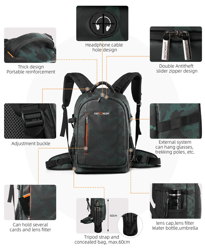 Рюкзак K&F Concept Multifunctional Large Backpack Рюкзак K&F Concept Multifunctional Large Backpack