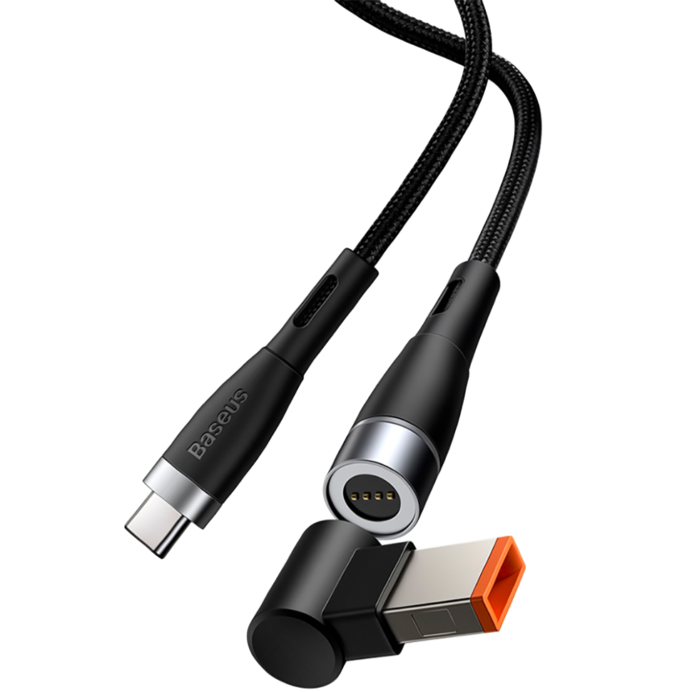 Кабель Baseus Zinc Magnetic Type-C - DC Square 100W 2м Чёрный Кабель Baseus Zinc Magnetic Type-C - DC Square 100W 2м Чёрный