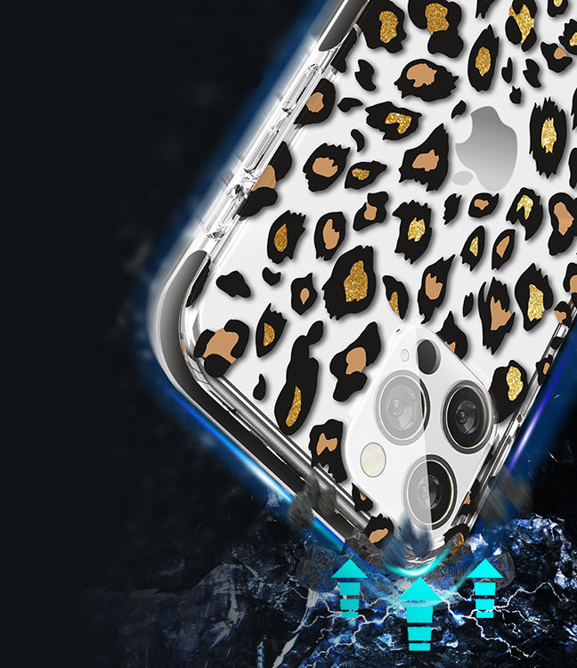 Чехол PQY Glamour для iPhone 12 Pro Max Leopard Чехол PQY Glamour для iPhone 12 Pro Max Leopard