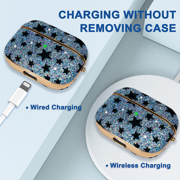 Чехол PQY Black Star для Airpods Pro Синий Чехол PQY Black Star для Airpods Pro Синий