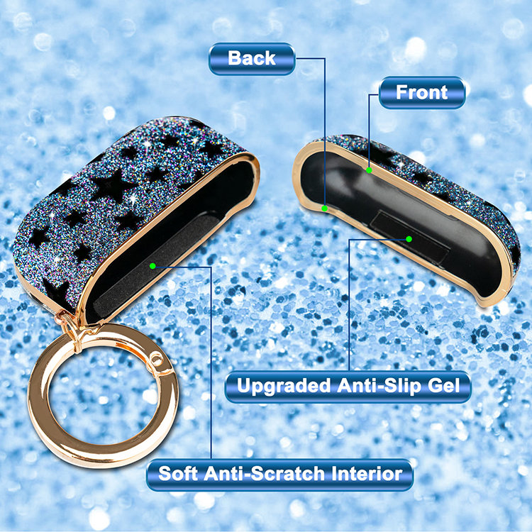 Чехол PQY Black Star для Airpods Pro Синий Чехол PQY Black Star для Airpods Pro Синий