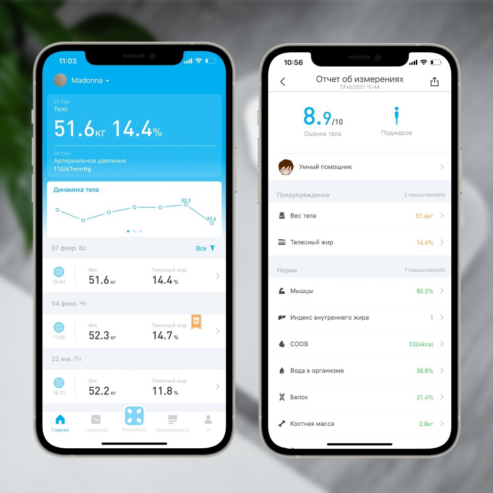 Умные весы Picooc Mini V2 Белые Умные весы Picooc Mini V2 Белые