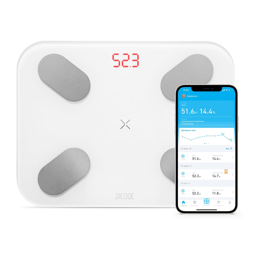 Умные весы Picooc S1 Pro V2 Белые Умные весы Picooc S1 Pro V2 Белые