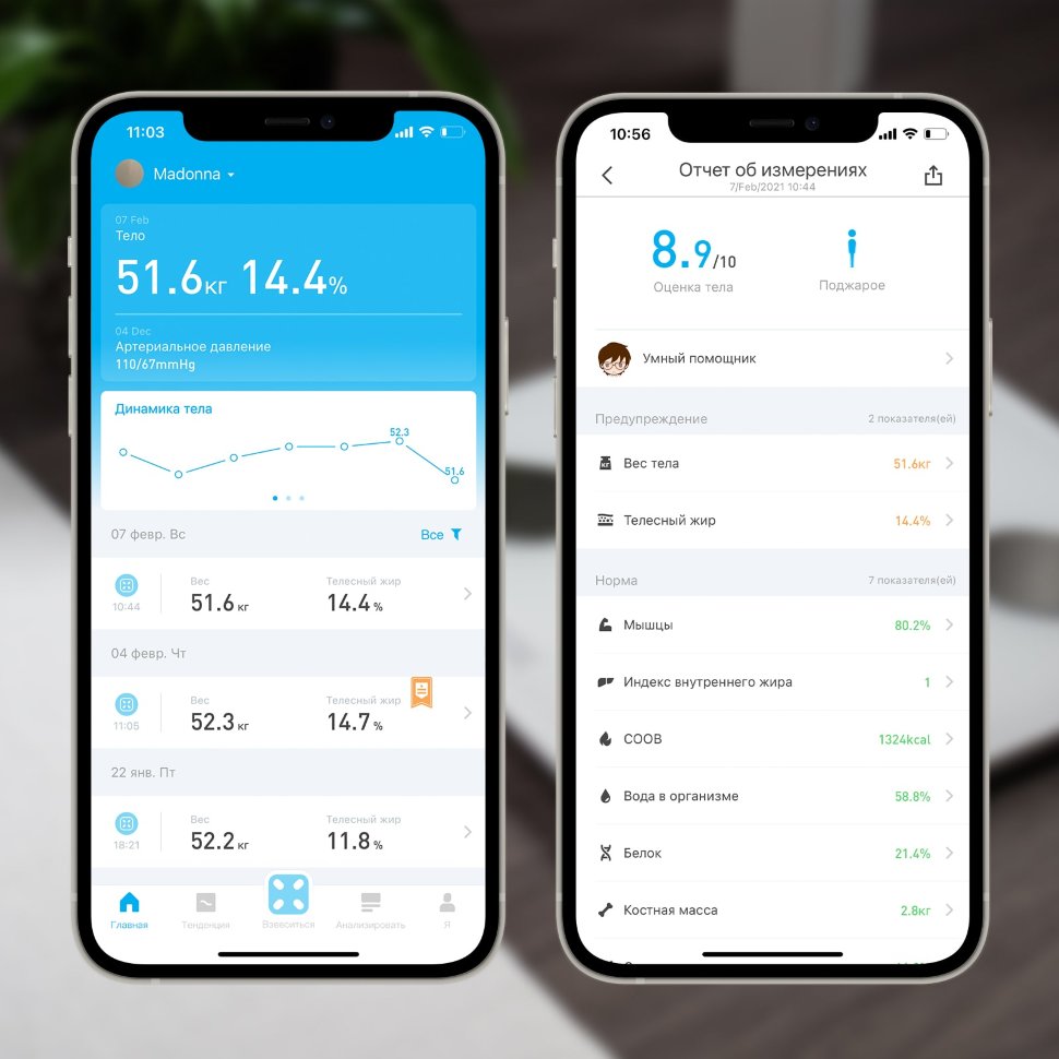 Умные весы Picooc Mini Pro V2 Белые Умные весы Picooc Mini Pro V2 Белые