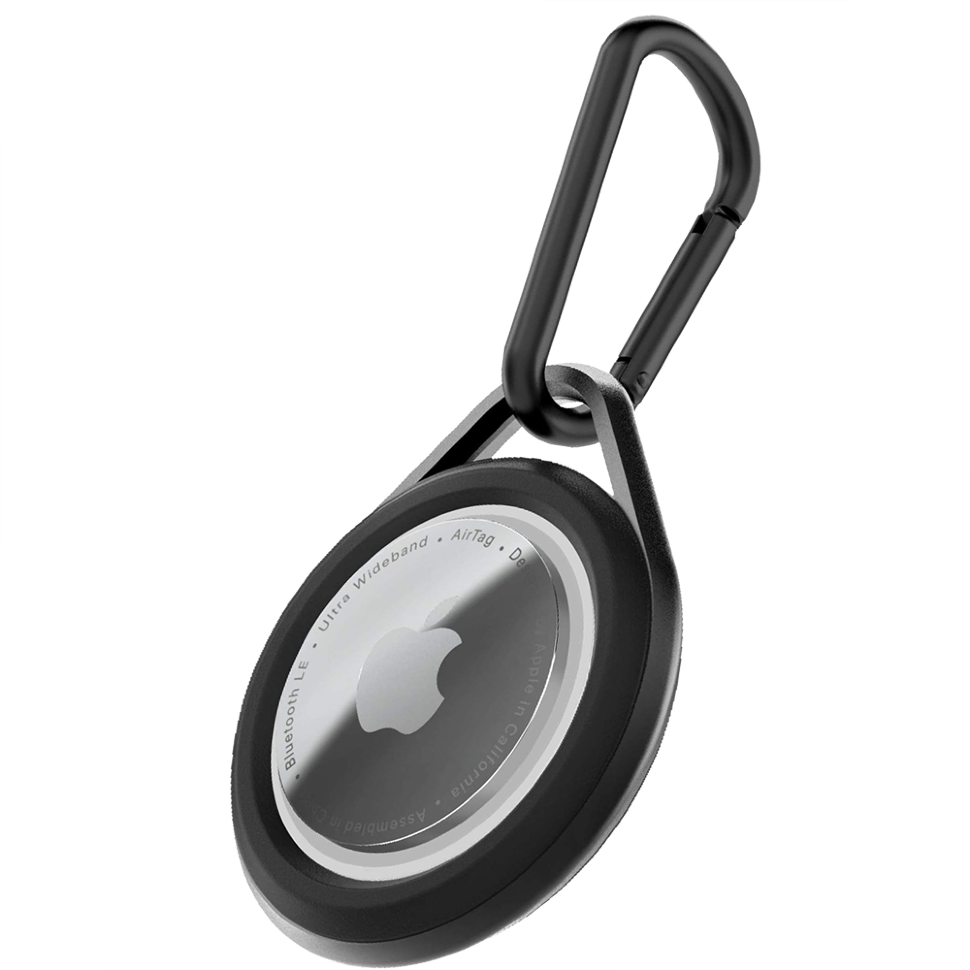 Чехол с карабином Raptic Link для Apple Airtag Чёрный