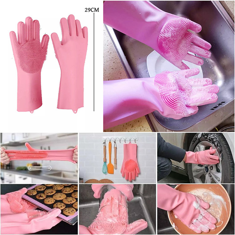 Перчатки для уборки Xiaomi Mijia JJ Magic Gloves HH674 Розовые Перчатки для уборки Xiaomi Mijia JJ Magic Gloves HH674 Розовые