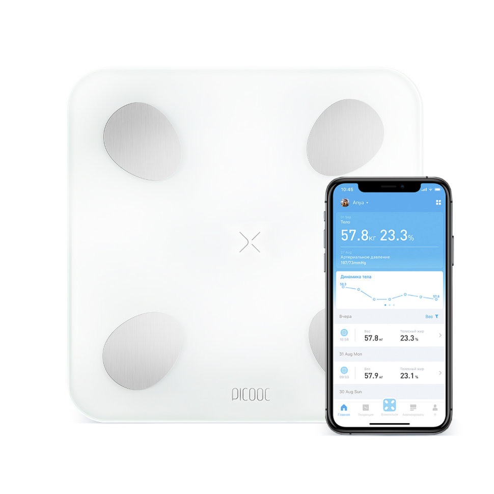 Умные весы Picooc Mini Lite Белые Умные весы Picooc Mini Lite Белые