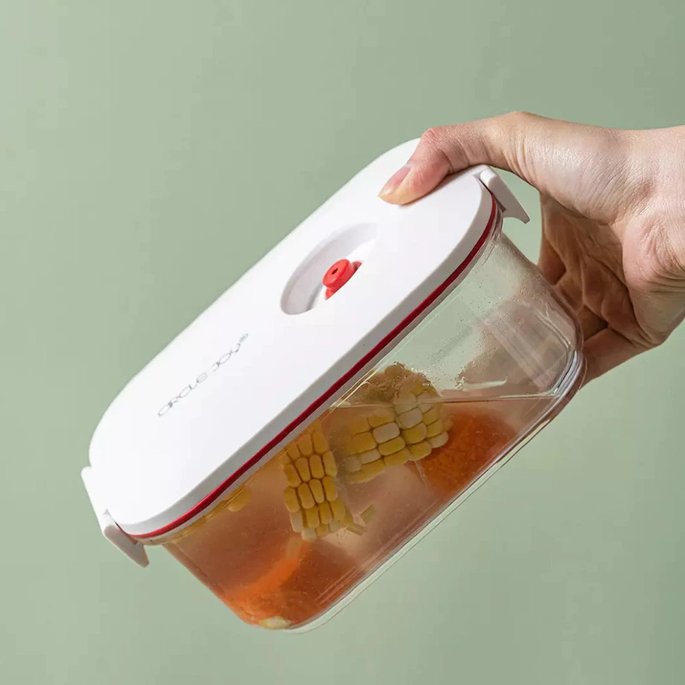 Контейнер Circle Joy Vacuum Glass Container 1L Белый Контейнер Circle Joy Vacuum Glass Container 1L Белый