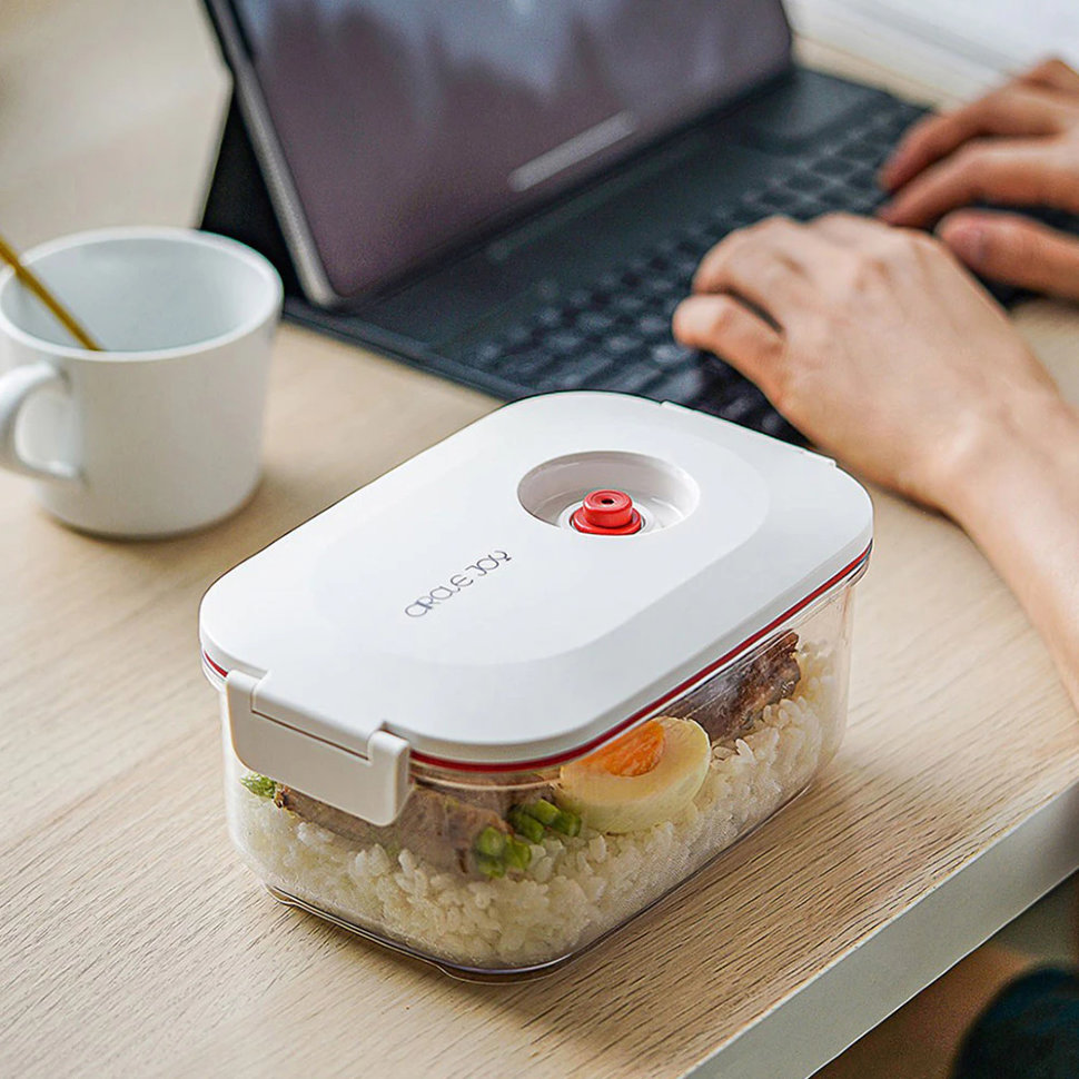 Контейнер Circle Joy Vacuum Glass Container 1L Белый Контейнер Circle Joy Vacuum Glass Container 1L Белый