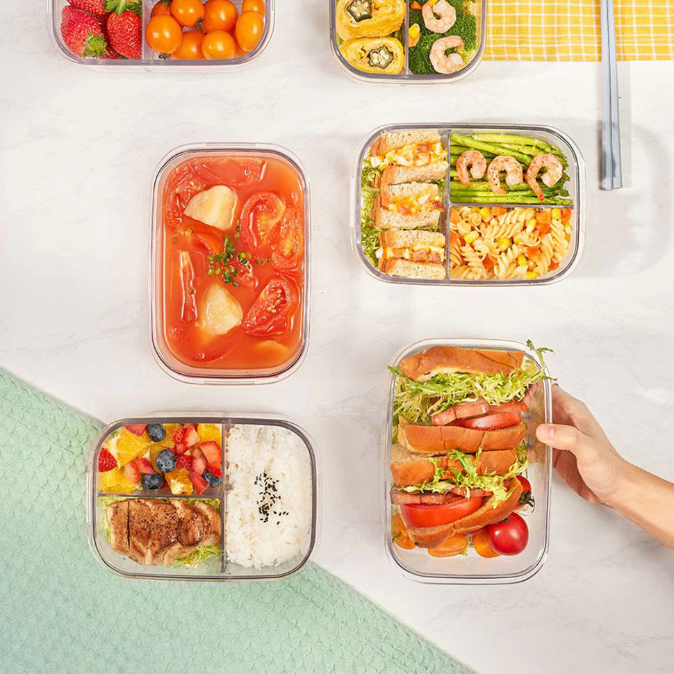 Контейнер Circle Joy Vacuum Glass Container 1L Белый Контейнер Circle Joy Vacuum Glass Container 1L Белый