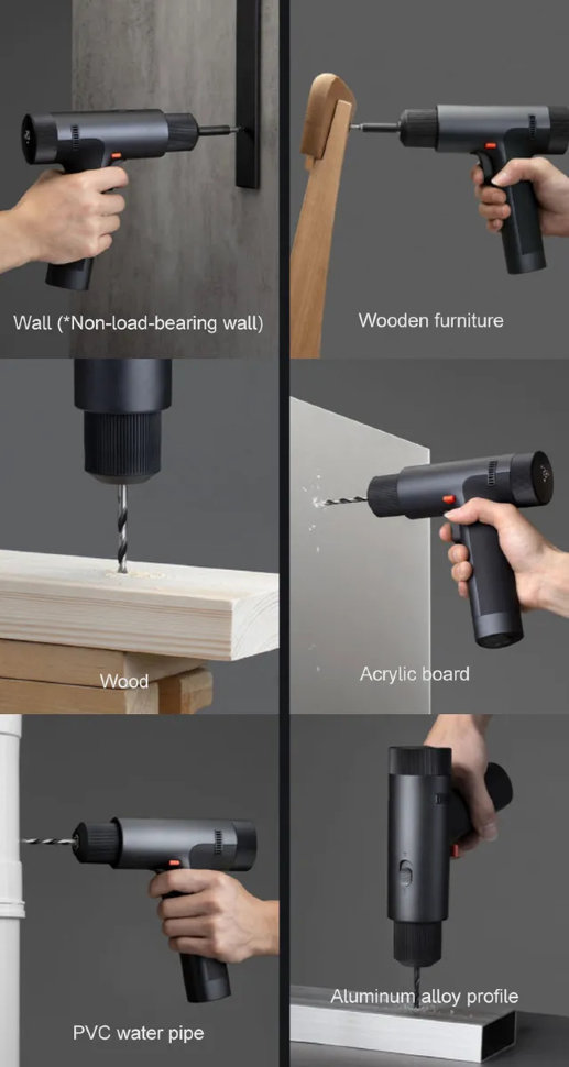 Электрическая дрель-шуруповерт Xiaomi Mijia Brushless Smart Home Electric Drill Электрическая дрель-шуруповерт Xiaomi Mijia Brushless Smart Home Electric Drill