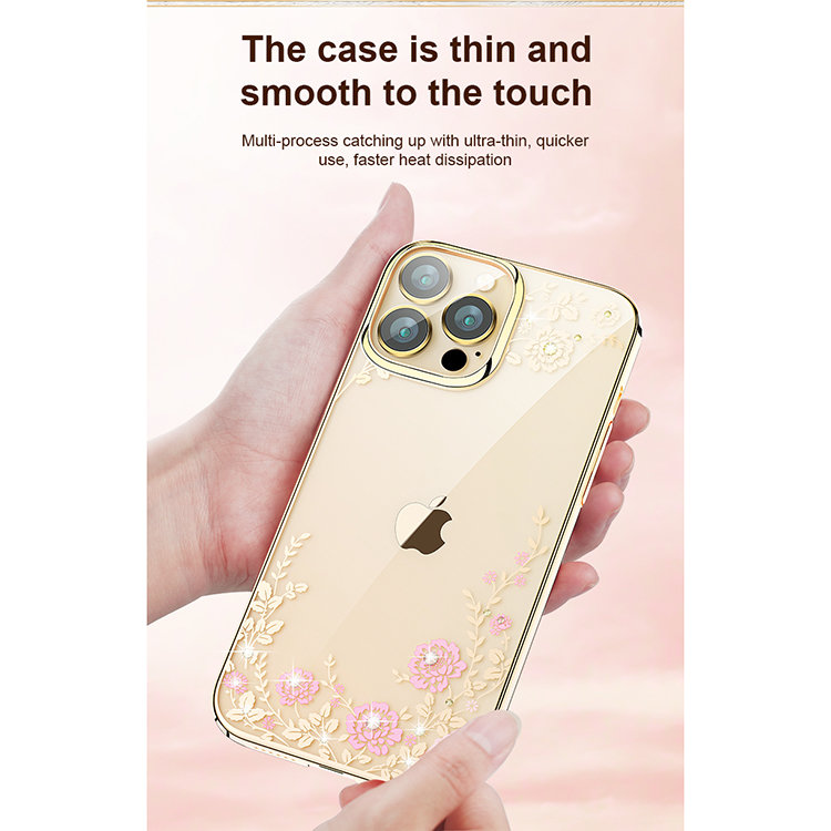 Чехол PQY Flora для iPhone 13 Pro Max Розовое золото Чехол PQY Flora для iPhone 13 Pro Max Розовое золото