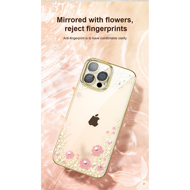 Чехол PQY Flora для iPhone 13 Pro Max Розовое золото Чехол PQY Flora для iPhone 13 Pro Max Розовое золото