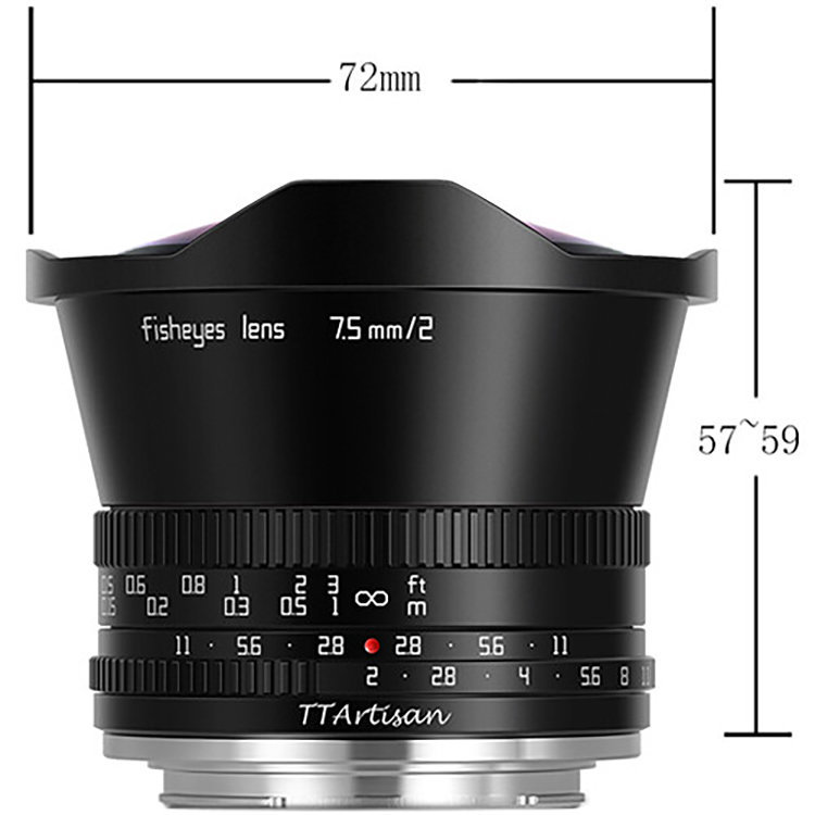 Объектив TTArtisan 7.5mm F2 Fisheye M-mount Объектив TTArtisan 7.5mm F2 Fisheye M-mount