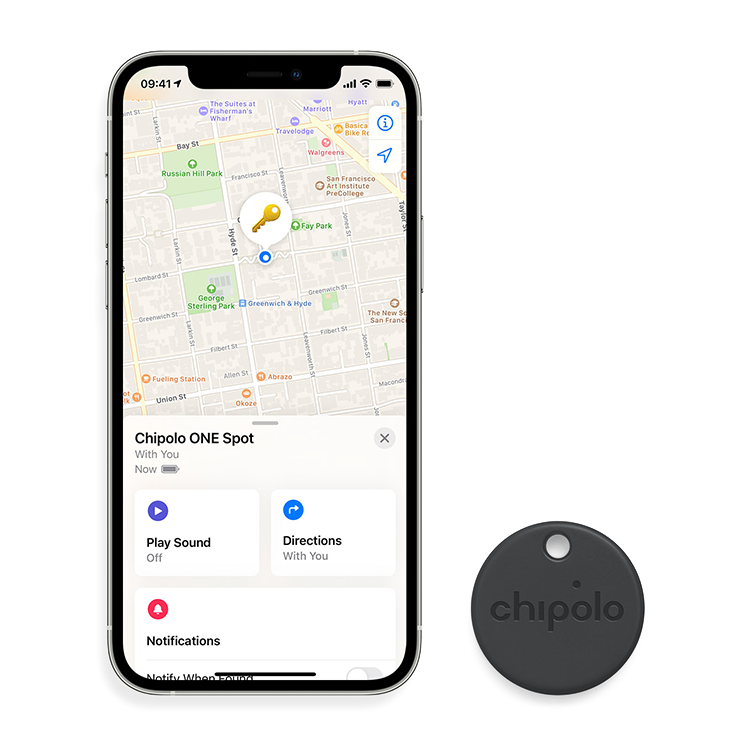 Комплект умных брелоков Chipolo ONE Spot Чёрный (4шт) Комплект умных брелоков Chipolo ONE Spot Чёрный (4шт)