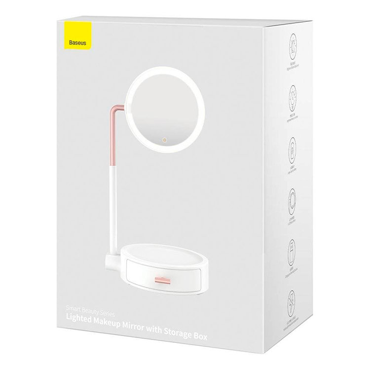 Зеркало Baseus Smart Beauty Series Lighted Makeup Mirror Белое Зеркало Baseus Smart Beauty Series Lighted Makeup Mirror Белое