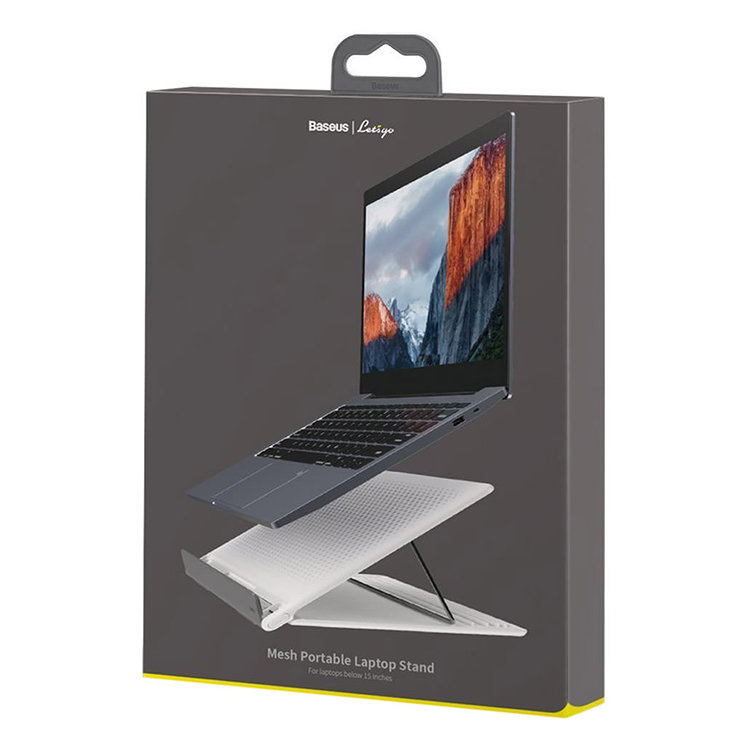 Подставка для ноутбука Baseus Let's go Mesh Белая/серая Подставка для ноутбука Baseus Let's go Mesh Белая/серая