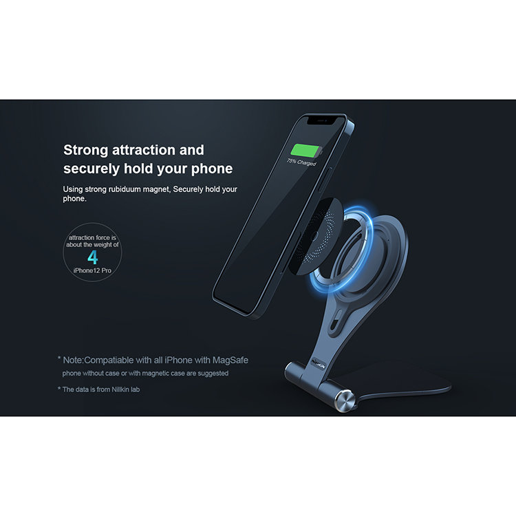 Беспроводная зарядка Nillkin NKT11 MagStand Серебро Беспроводная зарядка Nillkin NKT11 MagStand Серебро