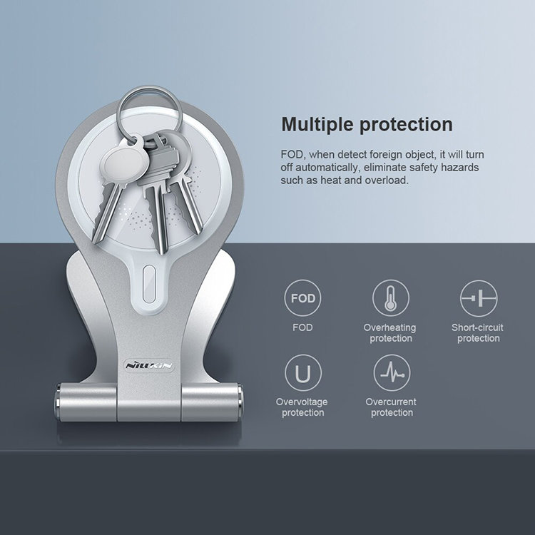 Беспроводная зарядка Nillkin NKT11 MagStand Серебро Беспроводная зарядка Nillkin NKT11 MagStand Серебро