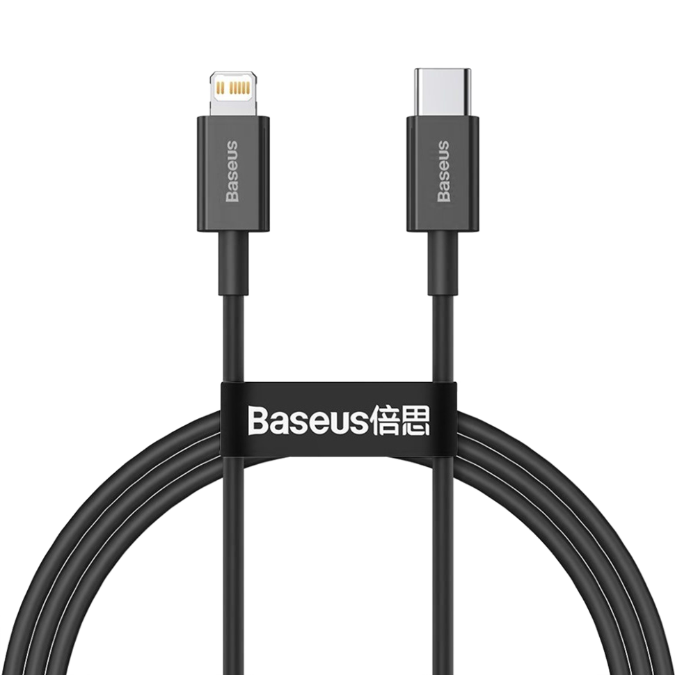 Кабель Baseus Superior Type-C - Lightning PD 20W 1м Чёрный Кабель Baseus Superior Type-C - Lightning PD 20W 1м Чёрный