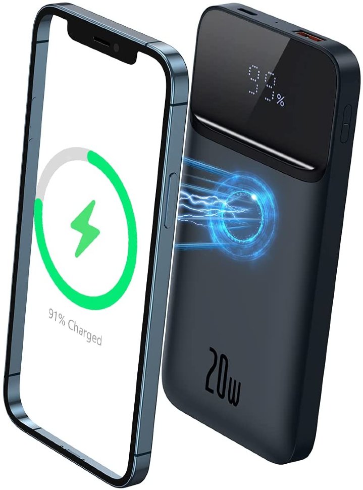 Внешний аккумулятор Baseus Magnetic 10000mAh 20W Белый Внешний аккумулятор Baseus Magnetic 10000mAh 20W Белый