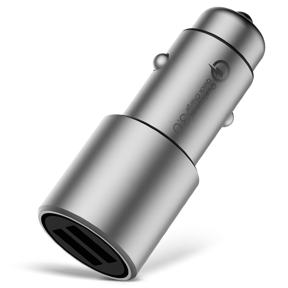 Автомобильное зарядное устройство Xiaomi Mi Car Charger QC 3.0 36W Серебро Автомобильное зарядное устройство Xiaomi Mi Car Charger QC 3.0 36W Серебро