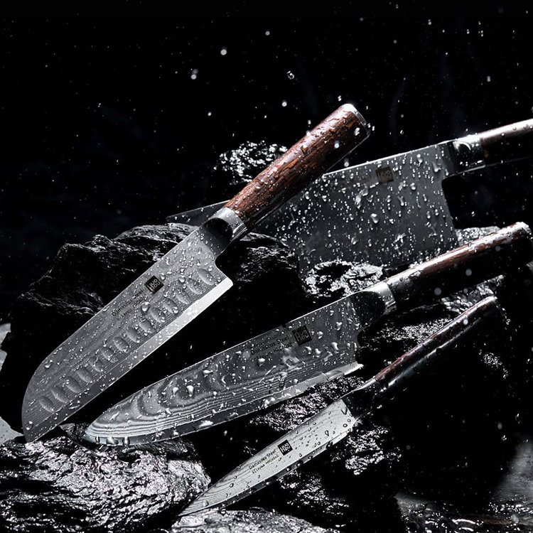 Набор ножей из дамасской стали HuoHou HU0073 Set of 5 Damascus Knife Sets (4 ножа + подставка) Набор ножей из дамасской стали HuoHou HU0073 Set of 5 Damascus Knife Sets (4 ножа + подставка)