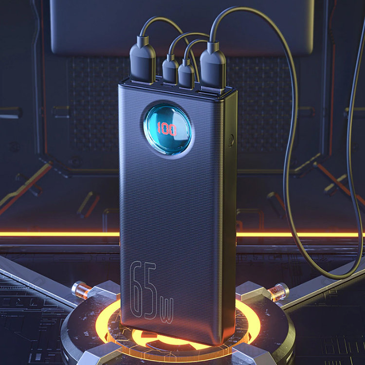 Внешний аккумулятор Baseus Amblight 65Вт 30000мАч (+кабель Type-C 1м) Чёрный Внешний аккумулятор Baseus Amblight 65Вт 30000мАч (+кабель Type-C 1м) Чёрный