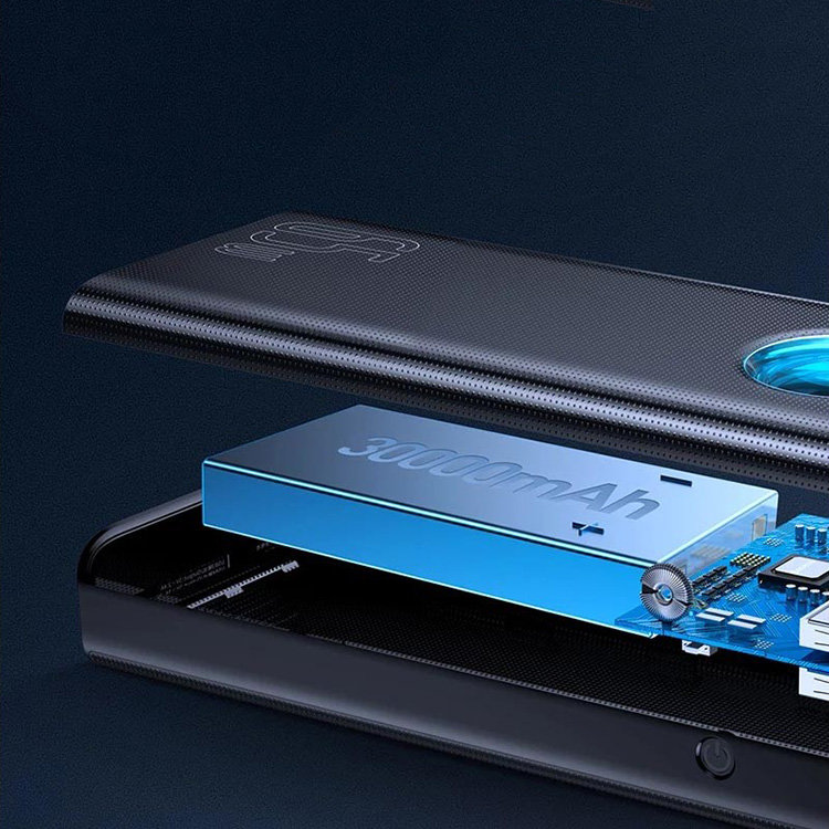 Внешний аккумулятор Baseus Amblight 65Вт 30000мАч (+кабель Type-C 1м) Чёрный Внешний аккумулятор Baseus Amblight 65Вт 30000мАч (+кабель Type-C 1м) Чёрный