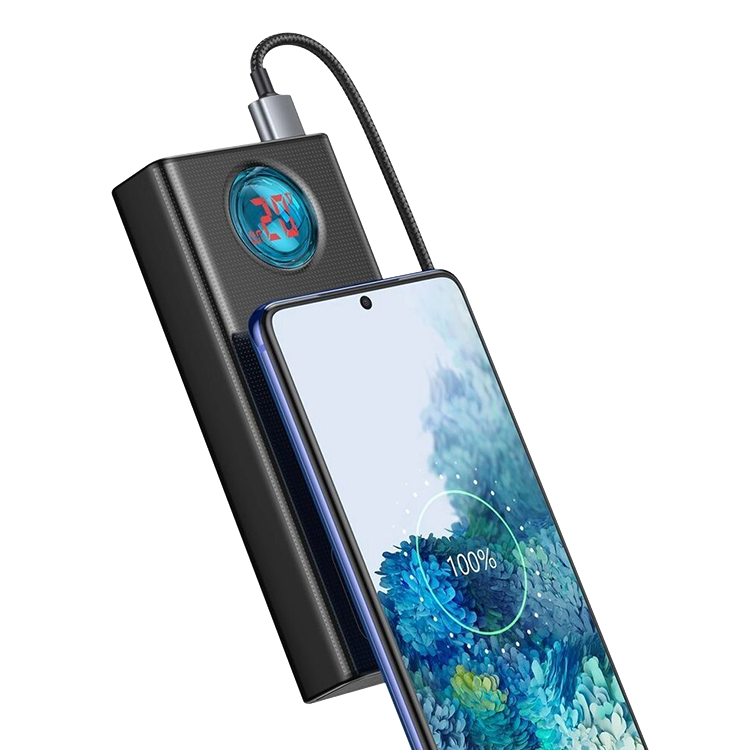 Внешний аккумулятор Baseus Amblight 65Вт 30000мАч (+кабель Type-C 1м) Чёрный Внешний аккумулятор Baseus Amblight 65Вт 30000мАч (+кабель Type-C 1м) Чёрный