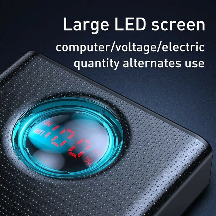 Внешний аккумулятор Baseus Amblight 65Вт 30000мАч (+кабель Type-C 1м) Чёрный Внешний аккумулятор Baseus Amblight 65Вт 30000мАч (+кабель Type-C 1м) Чёрный