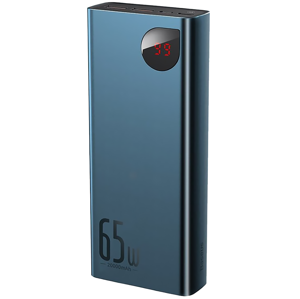 Внешний аккумулятор Baseus Adaman 20000mAh 65W Синий Внешний аккумулятор Baseus Adaman 20000mAh 65W Синий