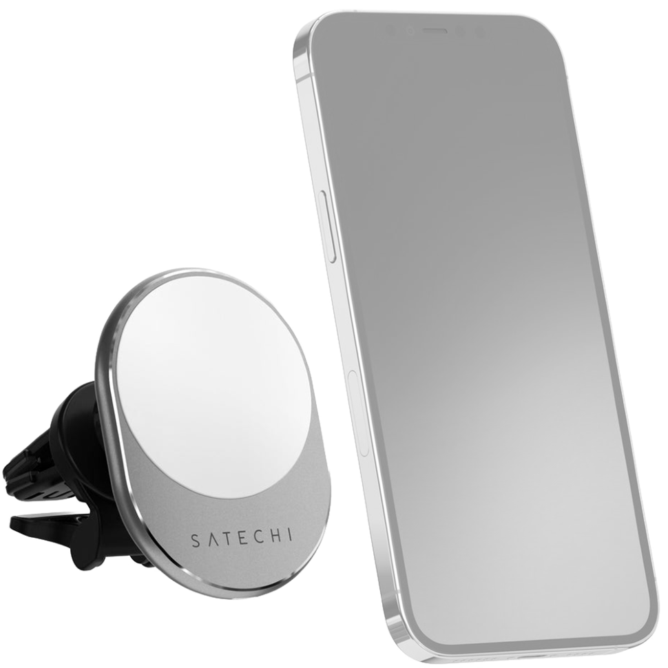 Автодержатель с беспроводной зарядкой Satechi Magnetic Wireless Car Charger Серый Автодержатель с беспроводной зарядкой Satechi Magnetic Wireless Car Charger Серый