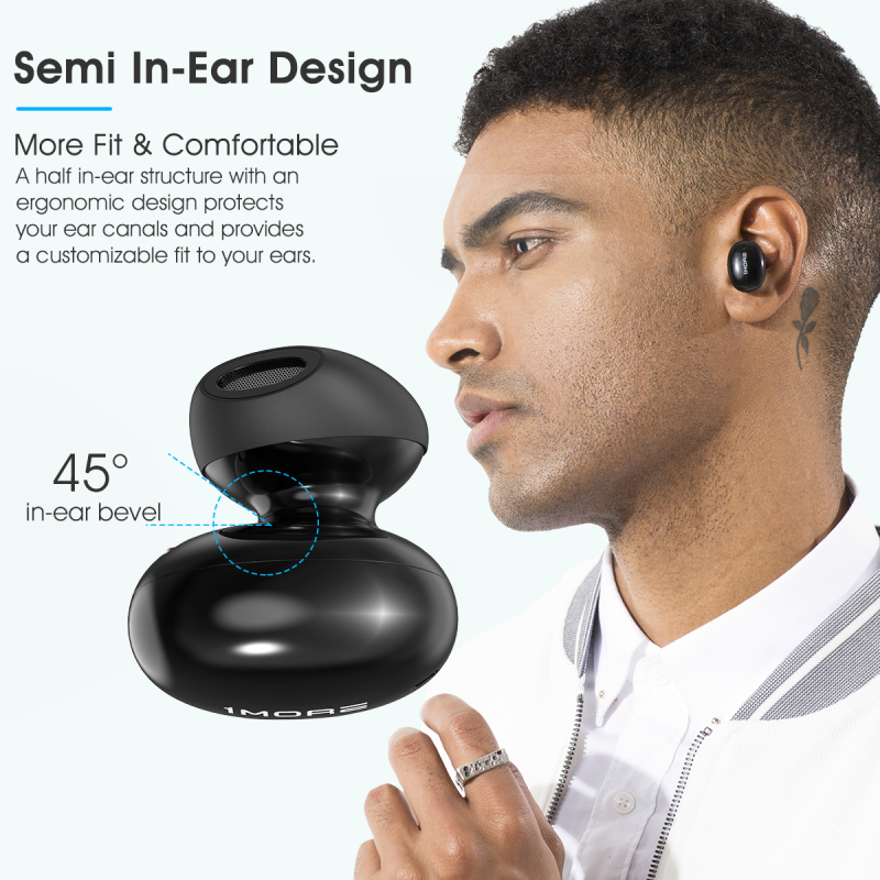 Наушники 1More True Wireless Earbuds ECS3001B Чёрные Наушники 1More True Wireless Earbuds ECS3001B Чёрные