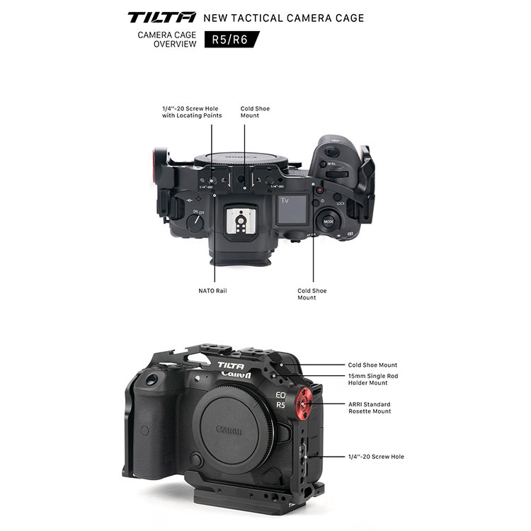 Клетка Tilta V2 Kit A для Canon R5/R6 Чёрная Клетка Tilta V2 Kit A для Canon R5/R6 Чёрная
