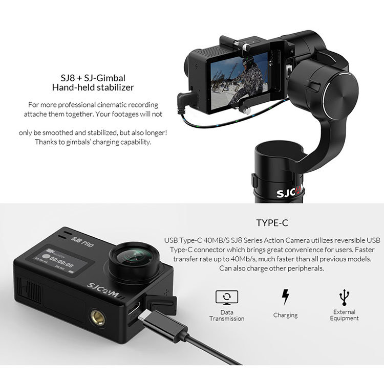 Экшн-камера SJCAM SJ8 PRO Чёрная Экшн-камера SJCAM SJ8 PRO Чёрная