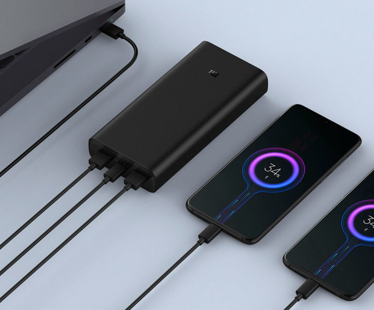 Внешний аккумулятор Xiaomi Mi 50W Power Bank 20000mAh Чёрный Внешний аккумулятор Xiaomi Mi 50W Power Bank 20000mAh Чёрный