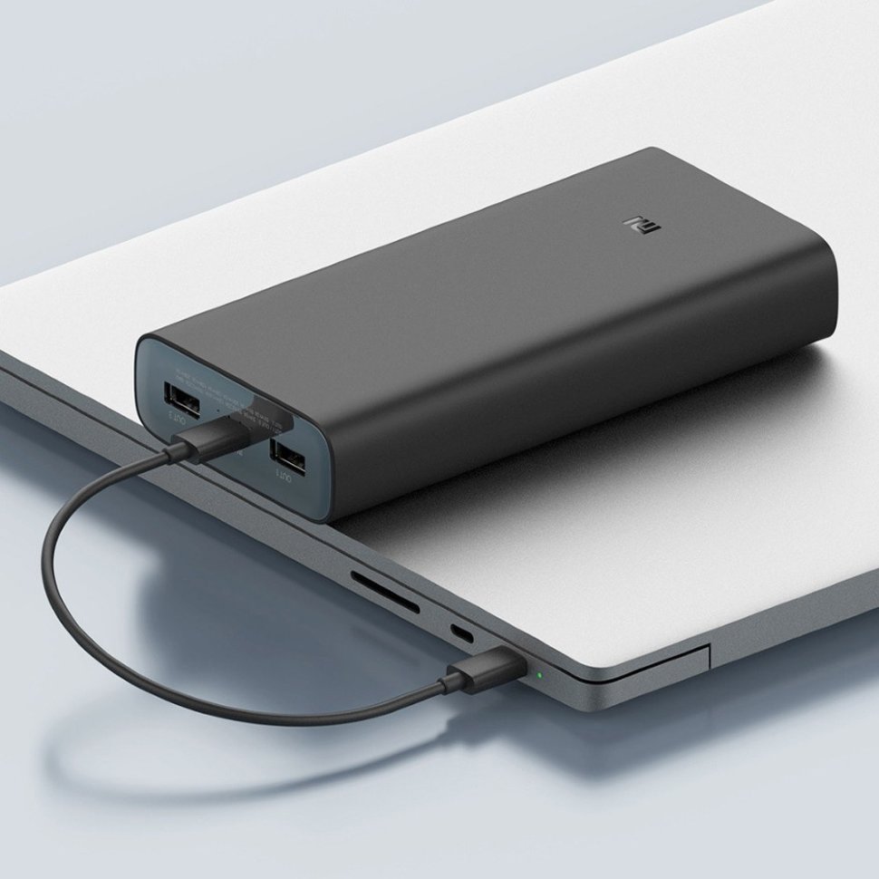 Внешний аккумулятор Xiaomi Mi 50W Power Bank 20000mAh Чёрный Внешний аккумулятор Xiaomi Mi 50W Power Bank 20000mAh Чёрный