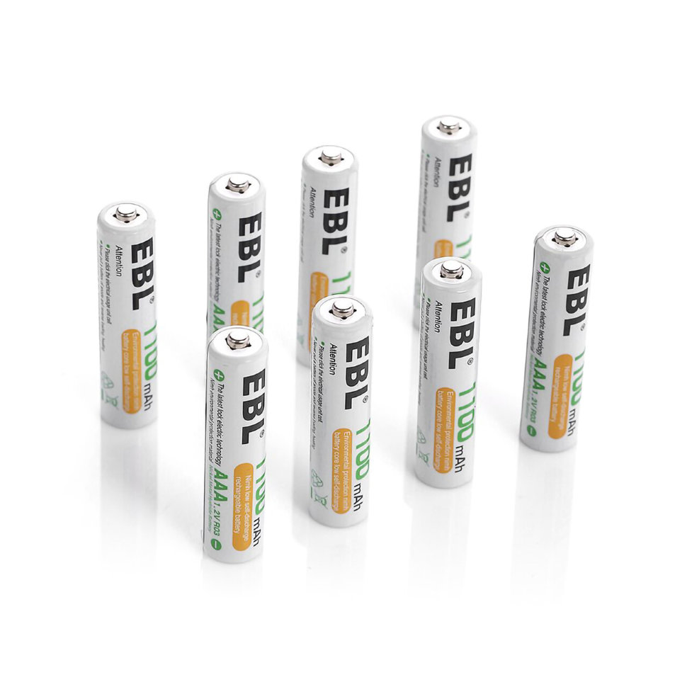 Комплект аккумуляторных батарей EBL AAA 1100mAh (8шт) Комплект аккумуляторных батарей EBL AAA 1100mAh (8шт)