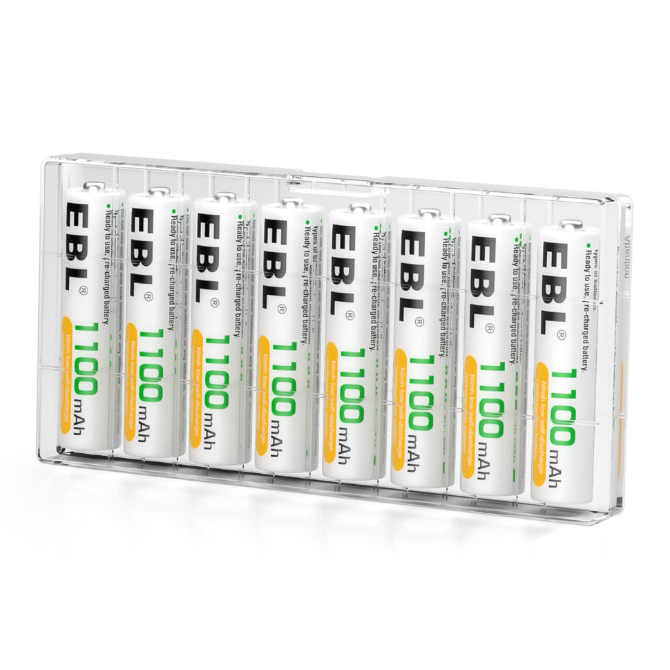 Комплект аккумуляторных батарей EBL AAA 1100mAh (8шт) Комплект аккумуляторных батарей EBL AAA 1100mAh (8шт)