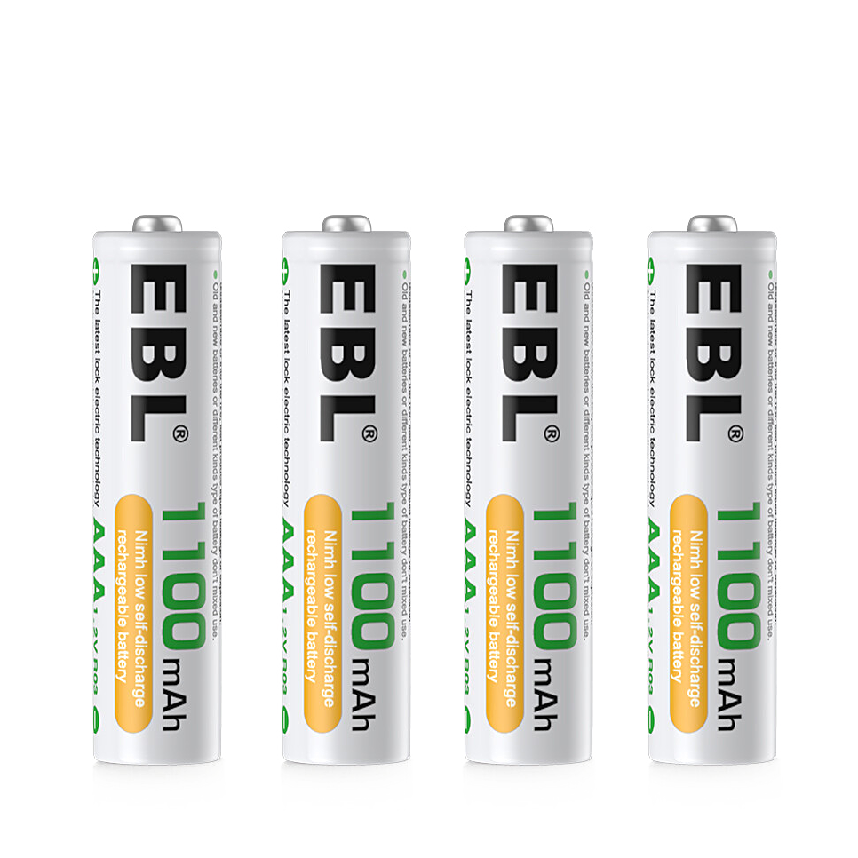 Комплект аккумуляторных батарей EBL AAA 1100mAh (4шт) Комплект аккумуляторных батарей EBL AAA 1100mAh (4шт)