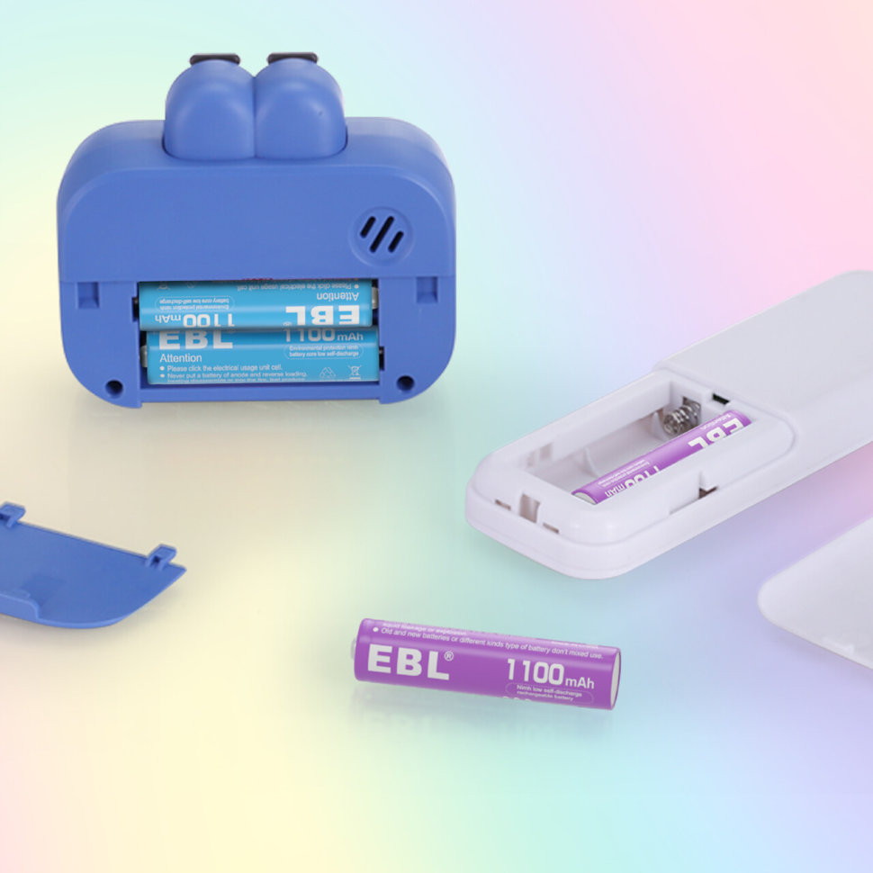 Комплект аккумуляторных батарей EBL Rainbow AAA 1100mAh (10шт) Комплект аккумуляторных батарей EBL Rainbow AAA 1100mAh (10шт)