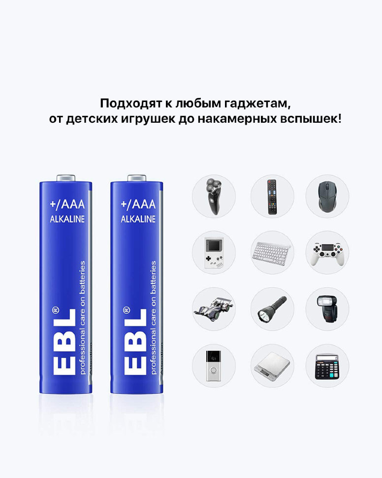 Комплект батареек EBL AAA 1150mAh (4шт) Комплект батареек EBL AAA 1150mAh (4шт)