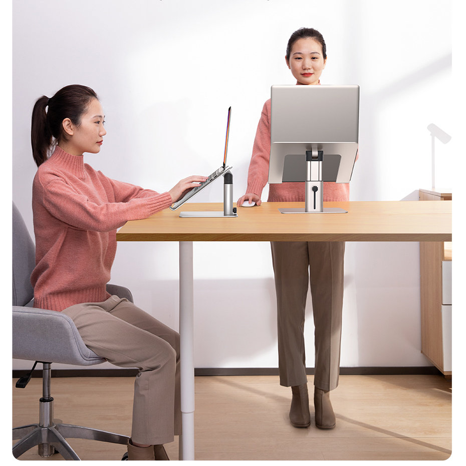 Подставка для ноутбука Baseus Metal Adjustable Laptop Stand Серебро Подставка для ноутбука Baseus Metal Adjustable Laptop Stand Серебро